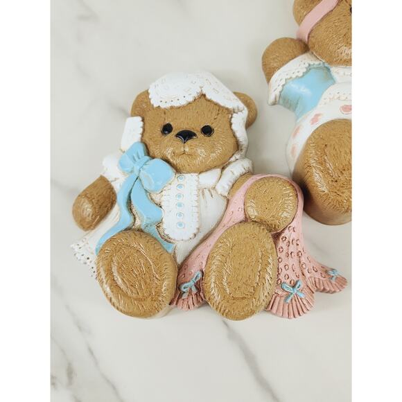 Burwood Teddy Bear Wall Decor Hanging Plaque Nursery Decor 1994 6 1/4" x3 USA - Picture 2 of 15